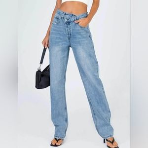 Holly asymmetrical straight leg "dad jeans"